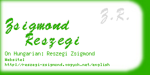 zsigmond reszegi business card